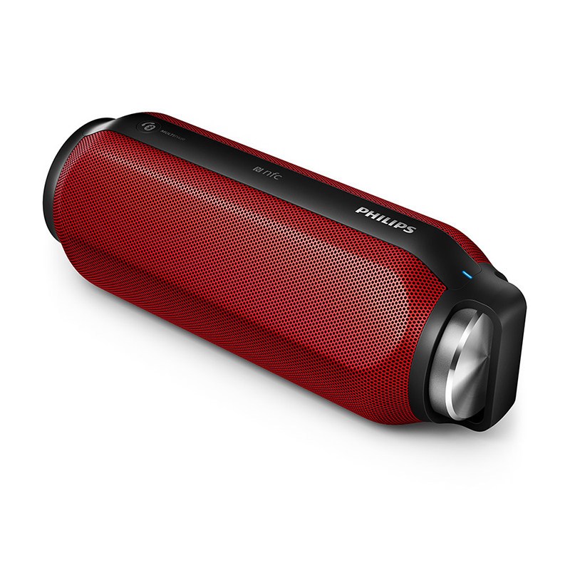 Philips/飞利浦BT6600/93便携蓝牙3.0音箱家居/户外运动防水音响低音炮 充电宝免提通话/NFC功能 红色