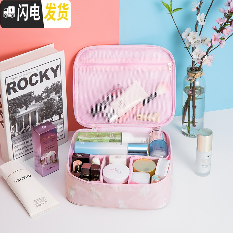 三维工匠旅行洗漱包网红ins风超火小号收纳包化妆品包女便携袋大容量口红高清大图