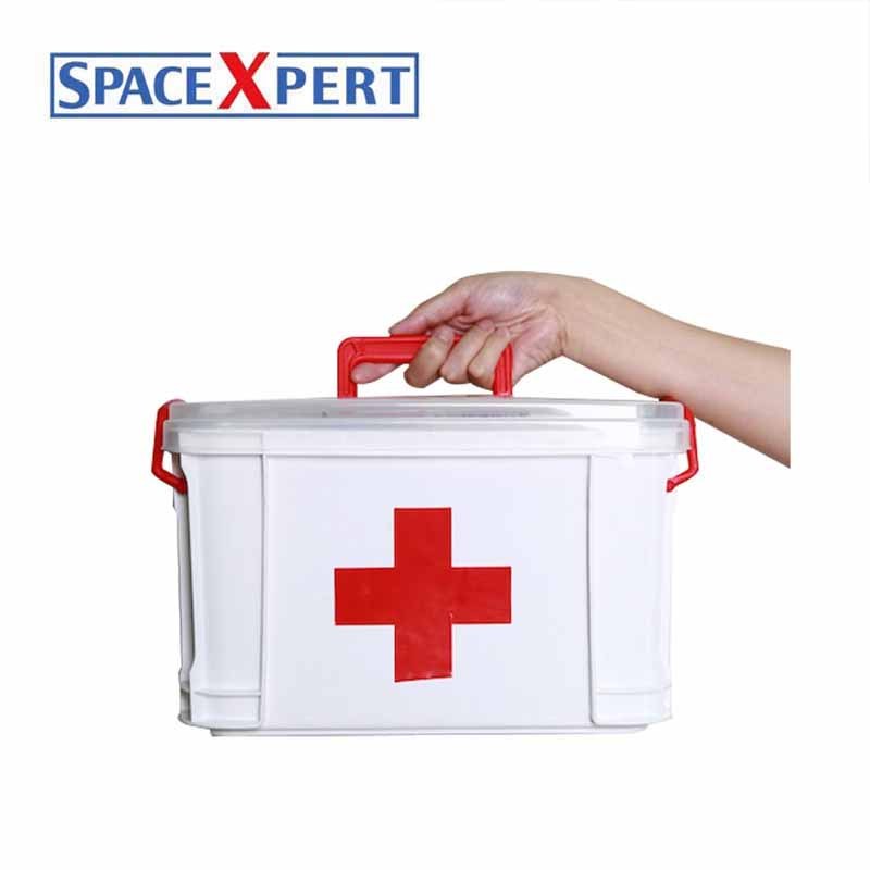 空間専門家(SPACEXPERT) 塑料医药箱药品收纳箱14L白