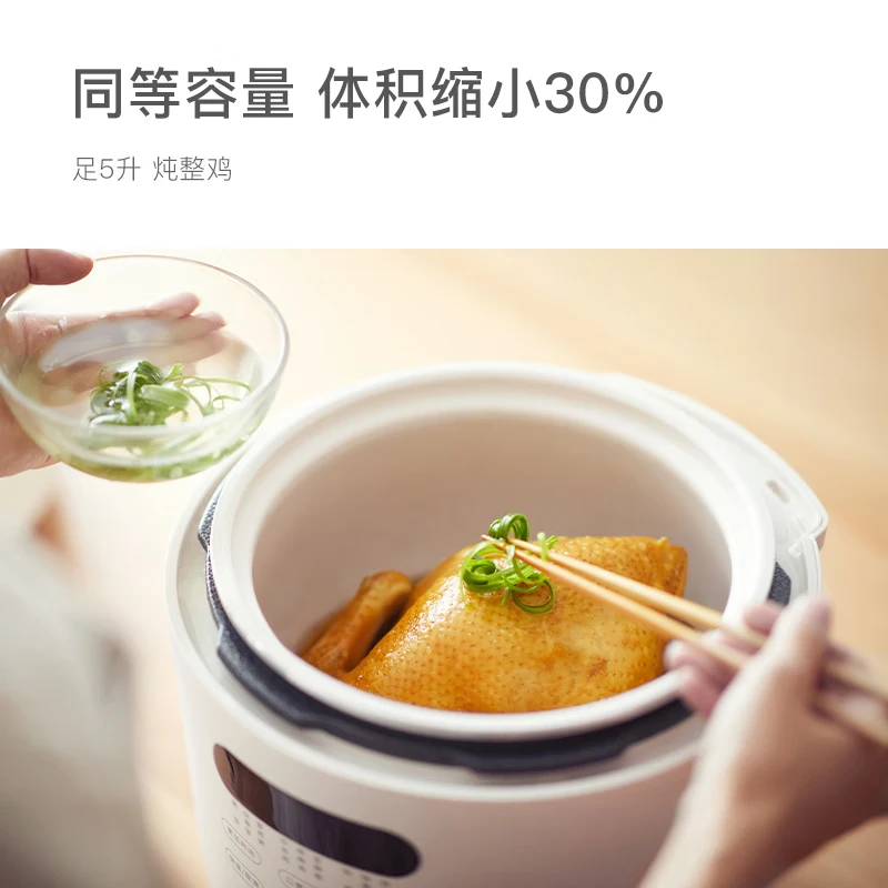 olayks.立时 5L压力锅(双釉胆)OLK-501D 岩黑色 5L 双胆高清大图