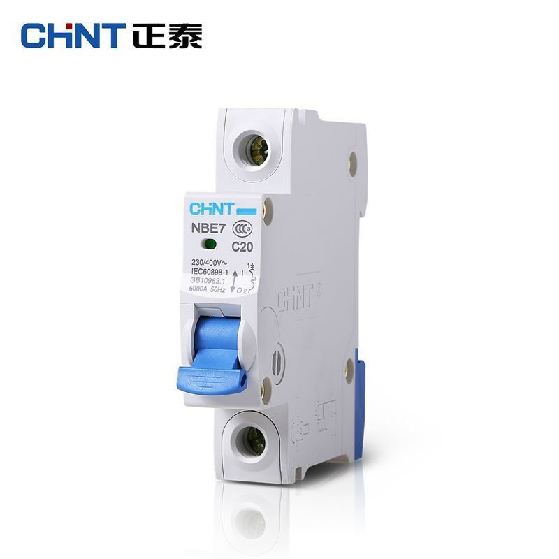 正泰电器 小型断路器开关家用C型小型空气开关 单极NBE7 1P 20A C20