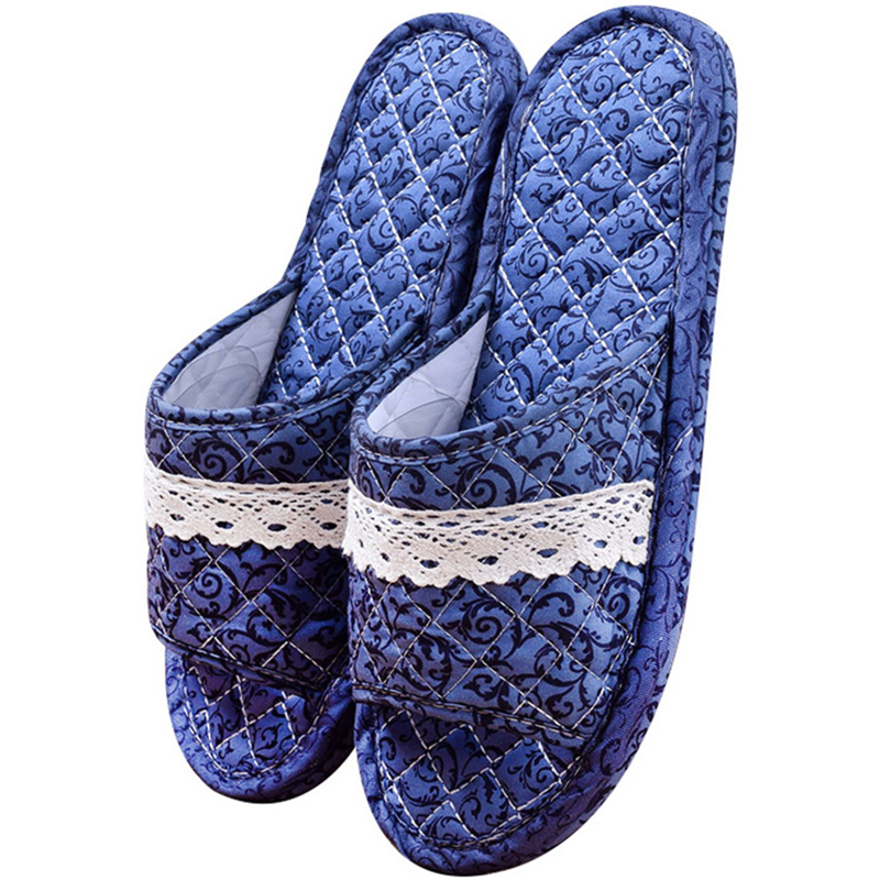 棉布的拖鞋女冬天男士室内居家用手工棉布艺木地板无声棉布底拖鞋