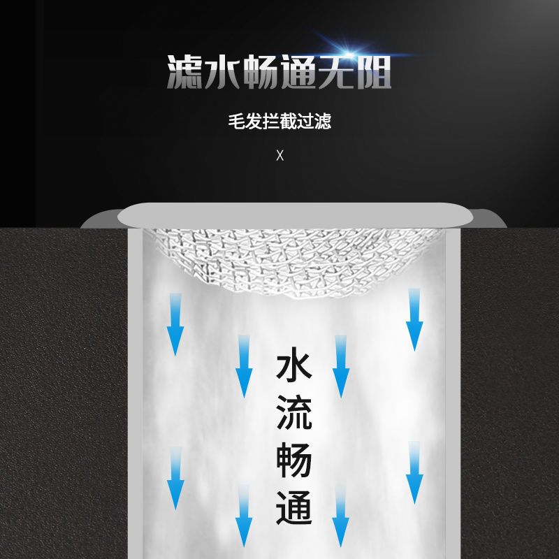 304不锈钢(地漏通用) 1个装 304不锈钢过滤网卫生间下水道毛发过滤浴室厕所地漏网毛发防堵网