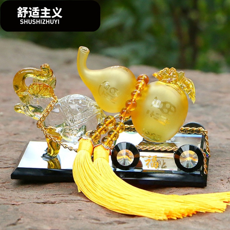 汽车香水车载座式香水座除异味车用车内吉祥葫芦轿车饰品摆件用品