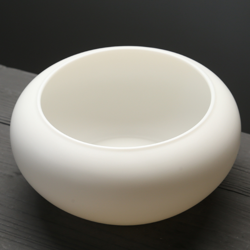 苏氏陶瓷 SUSHI CERAMICS 茶具配件中国白白瓷罗汉陶瓷茶洗 茶杯碗(亚光)