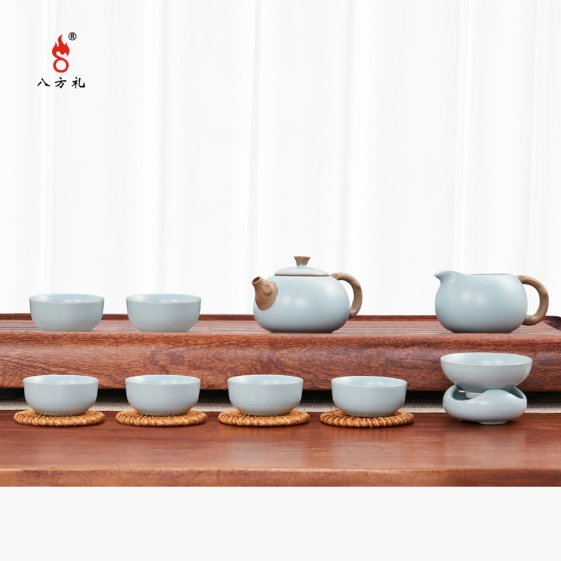 八方礼 西施壶10入汝窑茶具套组 BFLRY2018-1_高清大图