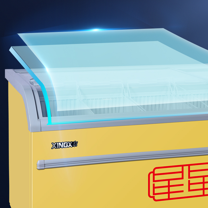 星星(XINGX) 700升 商用展示柜 圆弧柜 大容量冷柜 电子温显 节能省电 SD/SC-708BYE(黄)