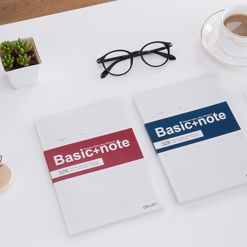 得力7959办公胶装本(混)-80张-32K(本)10本/包高清大图