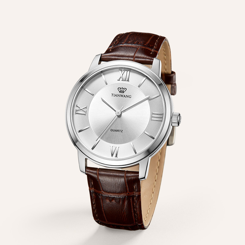 天王手表男士石英表休闲简约皮带男表正品高颜值时尚防水腕表3702高清大图