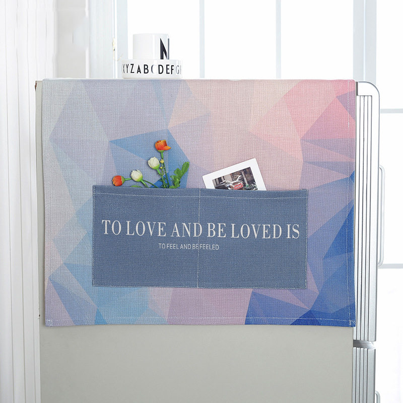 冰箱防尘罩防尘布盖布保护罩微波炉洗衣机双开单开冰箱罩盖巾 LU-05 双开门冰箱(170*70cm)升级防水高清大图