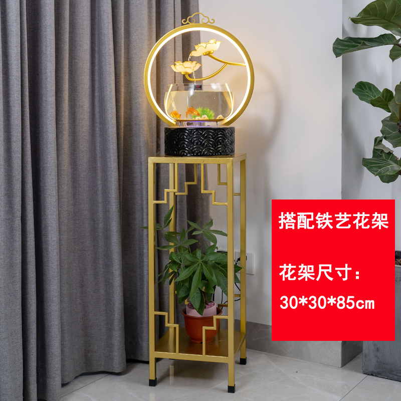 创意鱼缸流水摆件循环水客厅玄关电视柜桌面家居饰品招财开业礼品