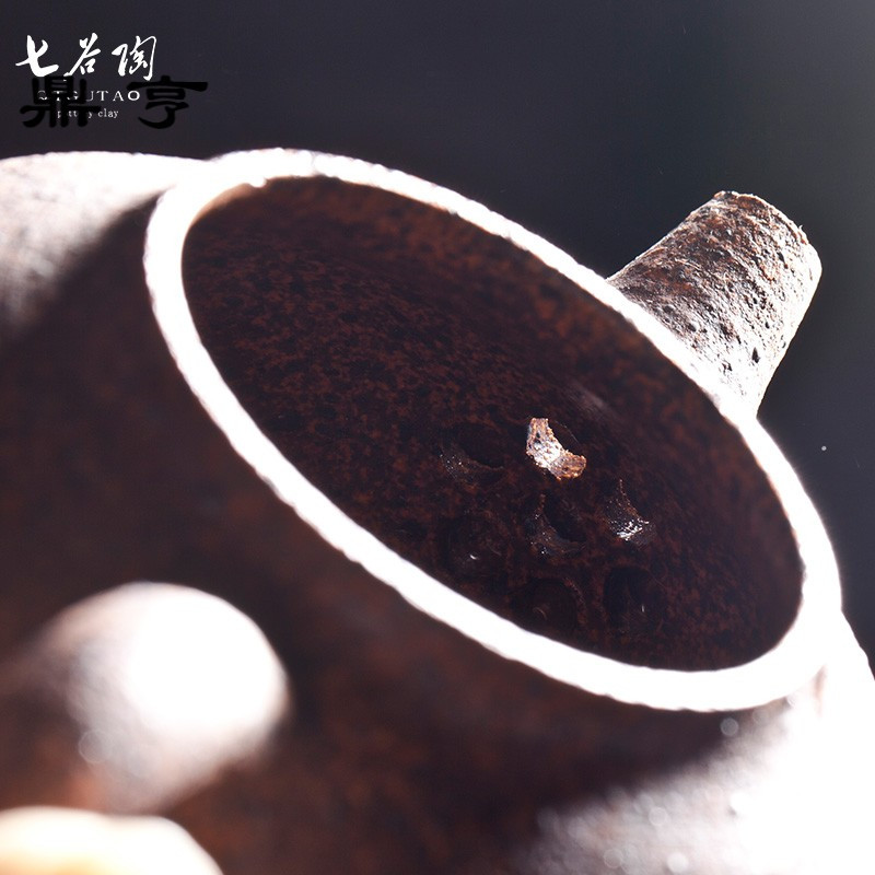 鼎亨纯手工粗陶小迷你壶天然岩泥单壶台湾手抓茶壶功夫泡茶壶