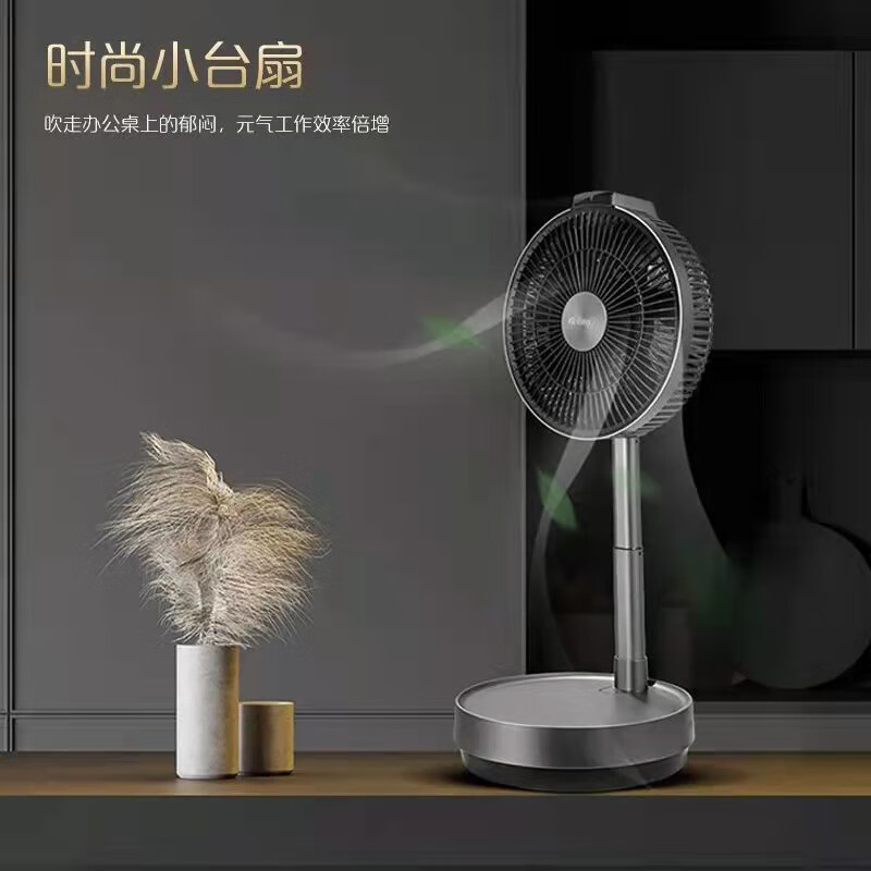 格力(GREE)空气循环扇可伸缩折叠户外便携直流变频电风扇 太空灰+黑色+FSZ-2303Bg7高清大图