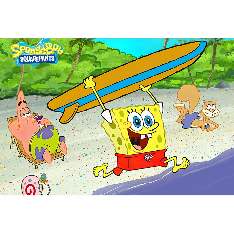 海绵宝宝拼图木质拼图1000片可爱卡通500片儿童成年玩具300创意海绵