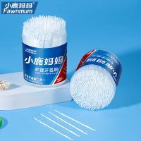 小鹿妈妈牙签刷一次性鱼骨便携式家用剔牙缝刷硅胶牙签刷900支