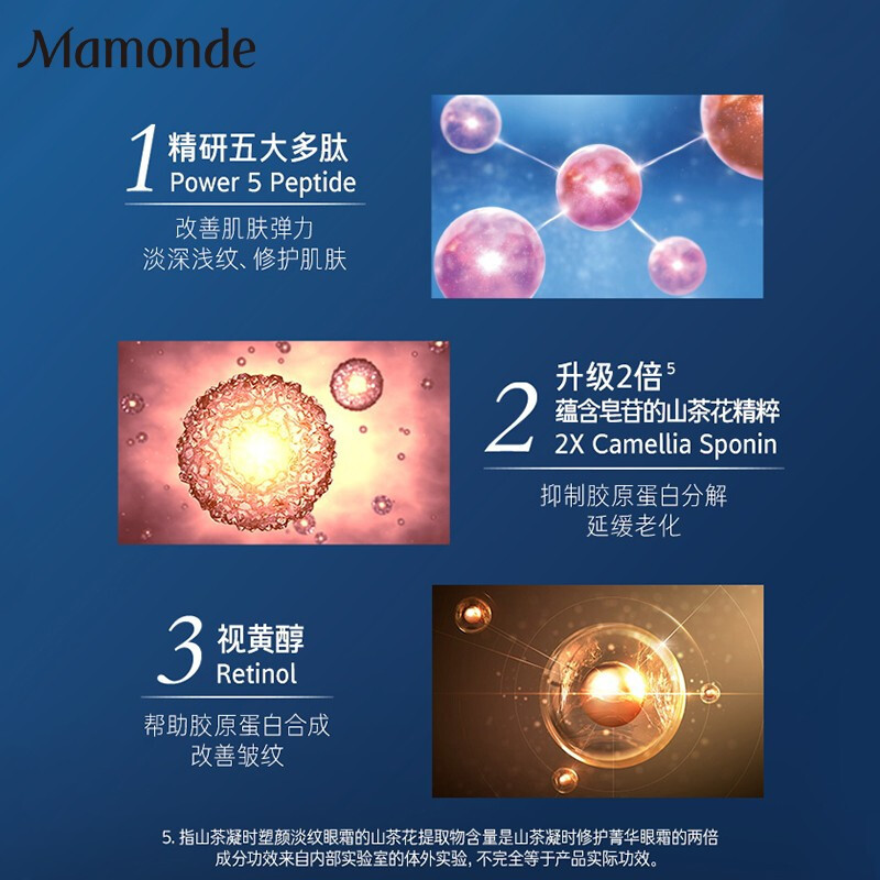 梦妆山茶花塑颜眼霜25ml 紧致抗皱 淡化细纹黑眼圈