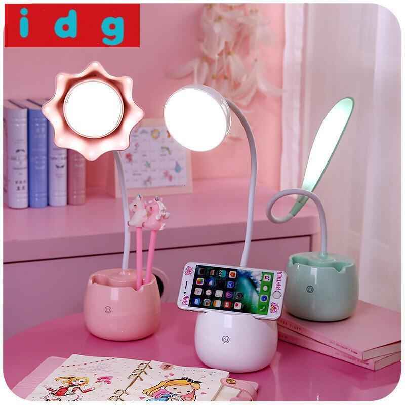 Idg台灯简约现代照明led护眼台灯无线充电带笔筒可充电池式 款小台灯书桌大学生宿舍用儿童粉色usb蓄电款触摸开关新款1226 价格图片品牌报价 苏宁易购嘉威家装建材专营店