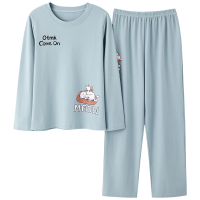 南极人睡衣女纯棉长袖春秋薄款夏韩版卡通可爱冬全棉质家居服套装