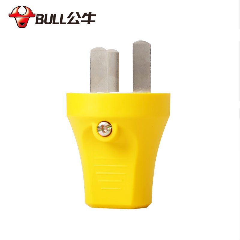 BULL公牛 GNT-16S2 3脚摔不烂插头 大功率可拆两项插头16A电源插头*5盒