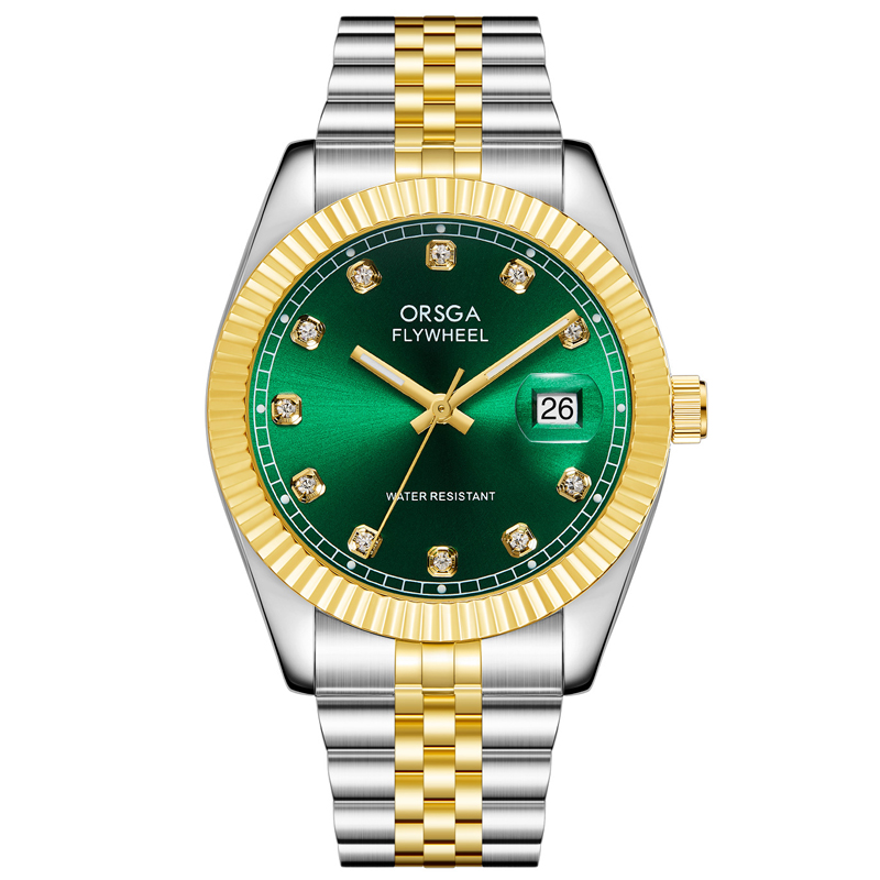 ORSGA手表男简约男士手表防水日历时尚休闲商务学生男表石英表腕表1228G高清大图