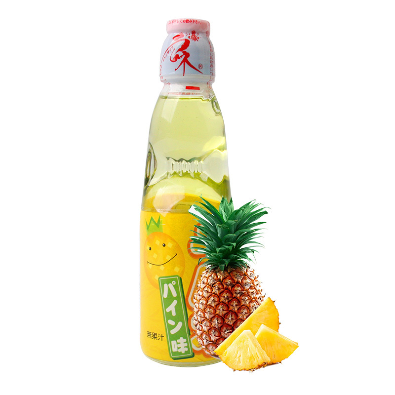 日本进口 哈达 波子汽菠萝香味碳酸饮料 200ml