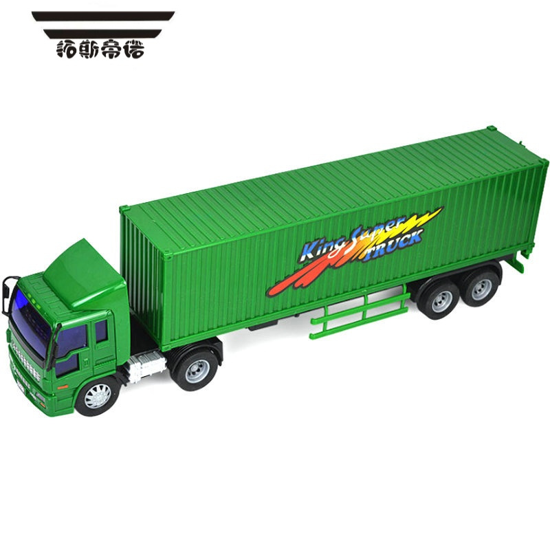 拓斯帝诺惯性长挂车货柜汽车模型大号快递工程卡车集装箱儿童玩具摆件