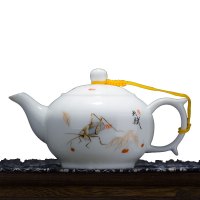 瓷物语cwy陶瓷茶壶单壶功夫茶壶景德镇青花瓷小茶壶自带过滤孔薄胎