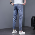 香港青年牛仔裤男士厚款2025秋冬新款修身百搭弹力休闲长裤男款潮
