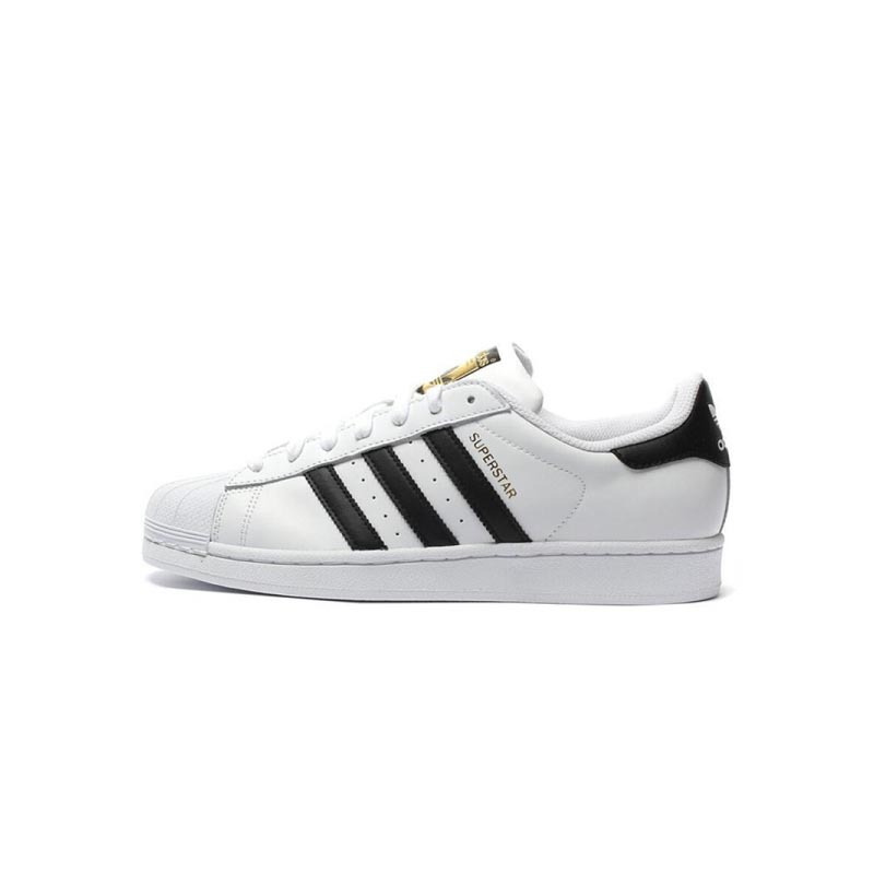 阿迪达斯(adidas) 三叶SUPERSTAR 金标贝壳头男女经典系带板鞋C77124