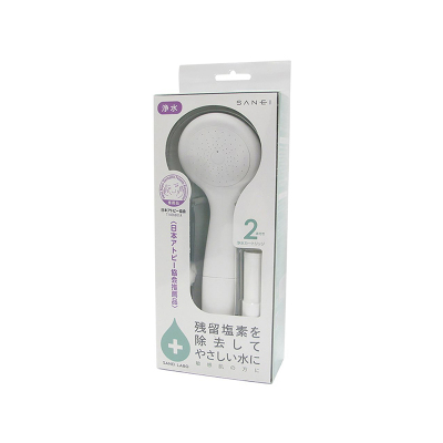 三荣水栓(SANEI) 去氯气环保节水淋浴喷头+2只滤芯 浴室用品套件
