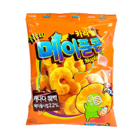 韩国CROWN克丽安裹糖浆玉米脆袋装74g休闲膨化零食品下午茶点心