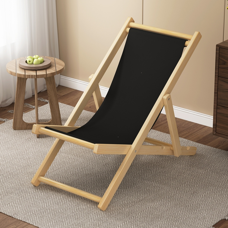 闪电客户外午休椅躺椅休闲家用阳台木沙滩椅折叠椅便携露营靠椅懒人椅