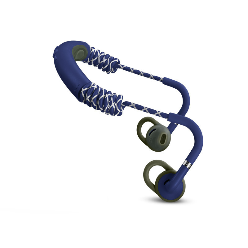 城市之音(URBANEARS) Stadion 后挂式无线蓝牙运动跑步耳机耳塞耳麦 防汗反光线材 Trail 趣游蓝