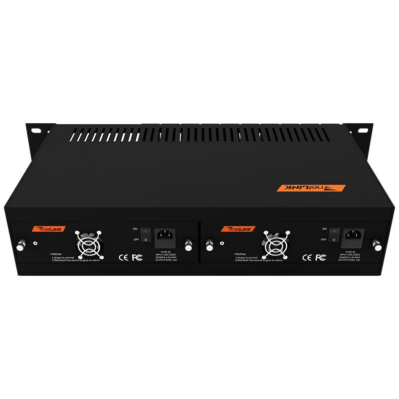 netLINK HTB-14AC/D 14槽电信级光纤收发器机架 台式光电转换器机框标准19英寸2U机箱双电源冗余 1台高清大图