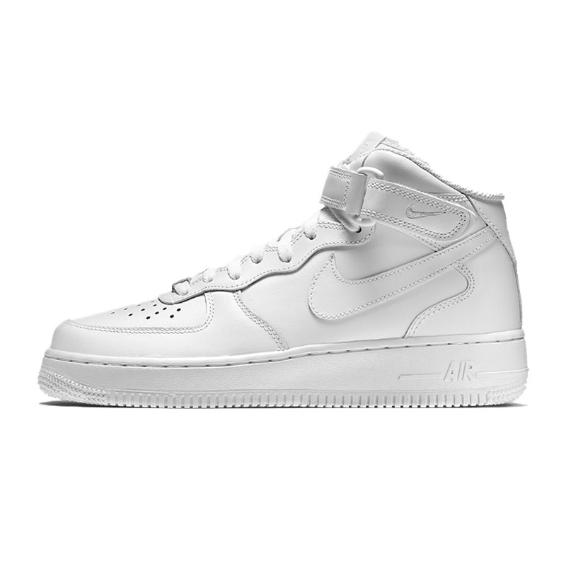 Nike/耐克 女鞋 2020年新款Air Force 1 AF1空军一号纯白中帮休闲板鞋 366731-100