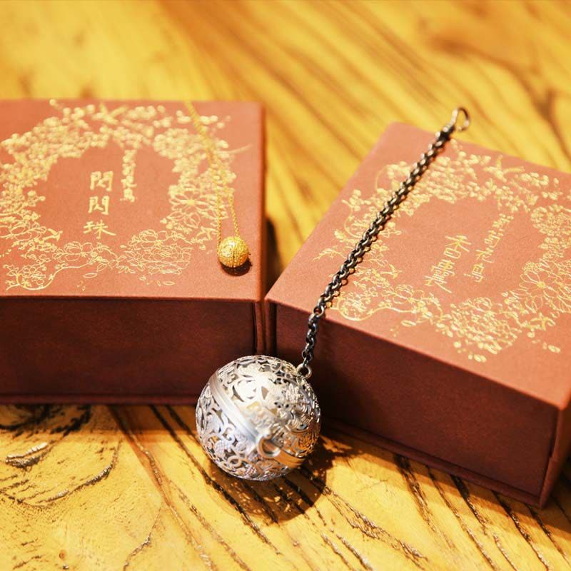 中国工艺 葡萄花鸟纹银香囊 足银摆件挂件 收藏摆件 文创礼品(不含香囊架)图片