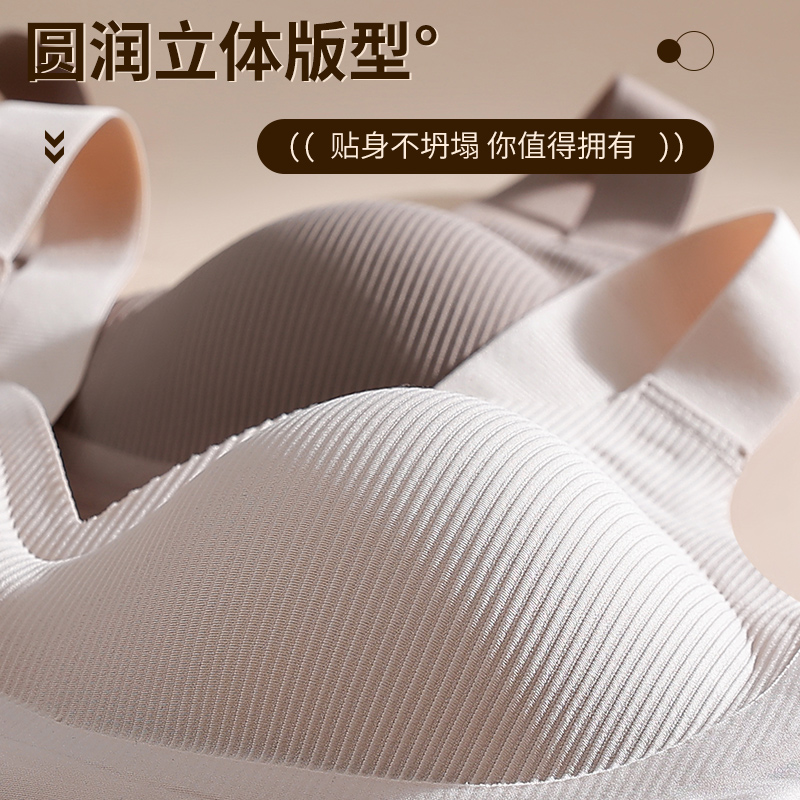 浪莎运动内衣女小胸聚拢胸罩2024新款无痕防下垂上托美背性感文胸高清大图