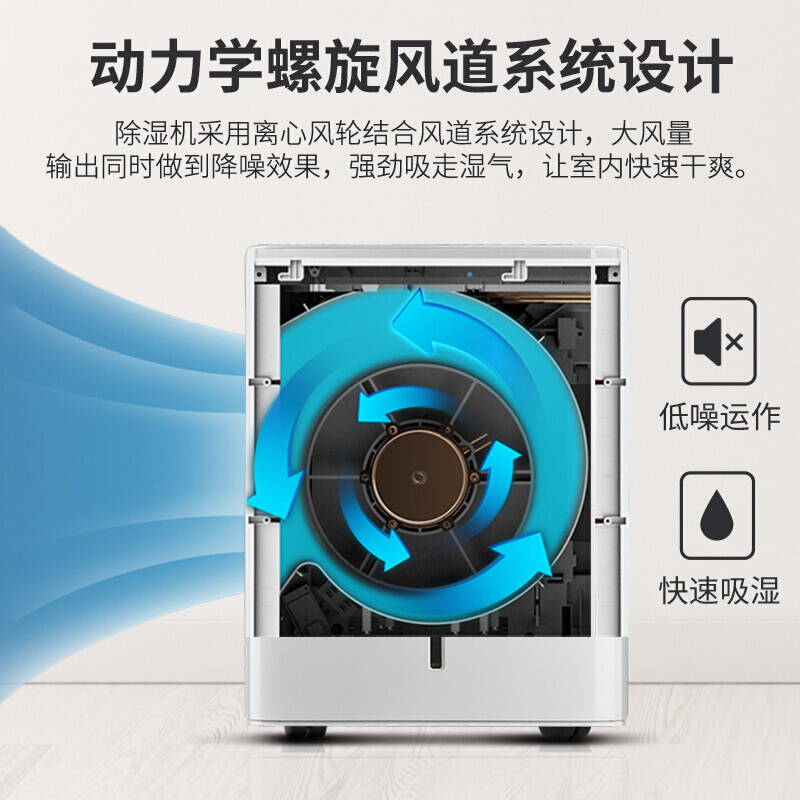 美的(Midea)除湿机/抽湿机 30L家用地下室别墅商用吸湿器 30升/天 MDDP-30DFEN1-QA3