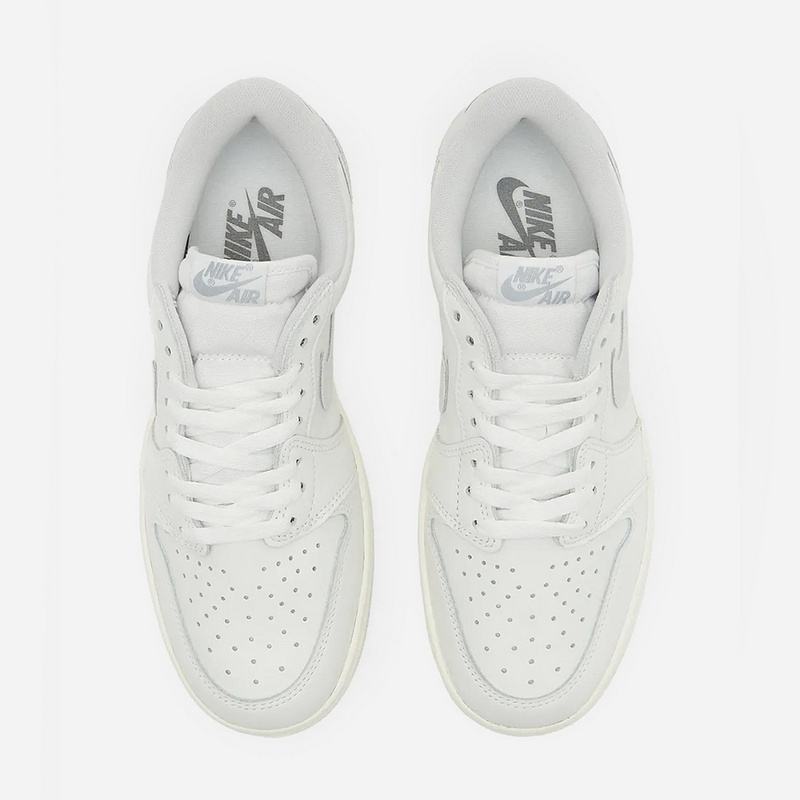 耐克男鞋Air Jordan 1 Low 85 AJ1灰白低帮复古篮球鞋FB9933-100