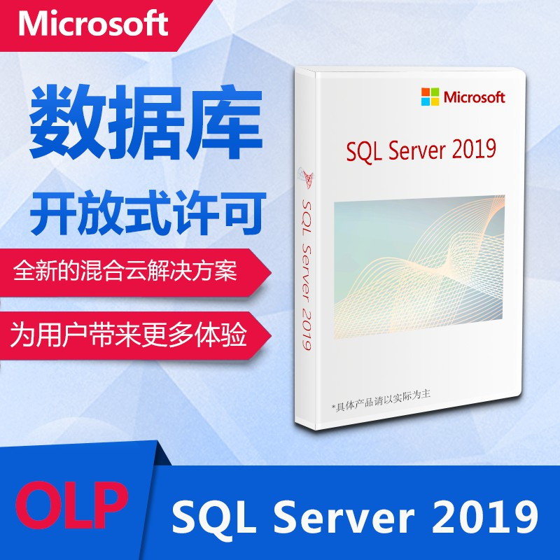 微软正版SQL server 2019数据库15用户/标准版/企业版4核心 + Window server2019标准版