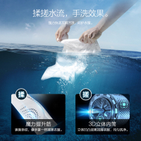 送小冰箱】小天鹅(Little Swan) TD80-1416WMIDG 8公斤变频空气洗 全自动滚筒烘干 洗烘一体