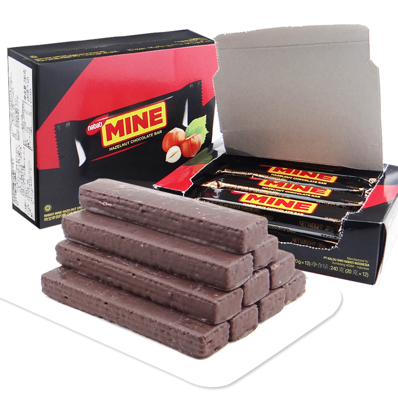 丽芝士richeese纳宝帝我的榛子味威化巧克力240g2盒印尼进口零食