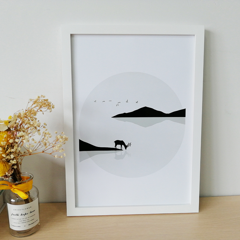 学生绘画素描装裱实木画框4开8开2开16开美术作品框挂墙免打孔