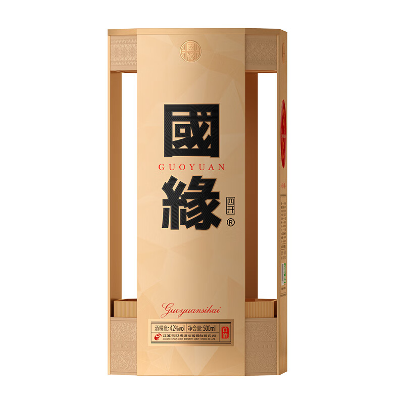 42°国缘四开500ml白酒单瓶装