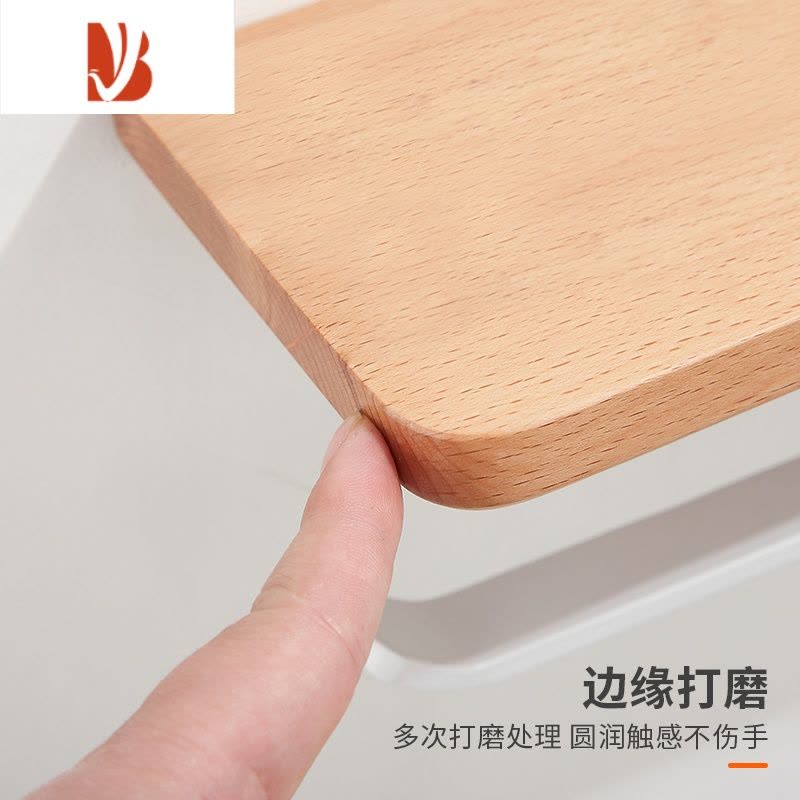 三维工匠实木纸巾架创意日式卫生间白色厕所卷纸架厕纸盒手机收纳卫生纸架 标准凹面款图片