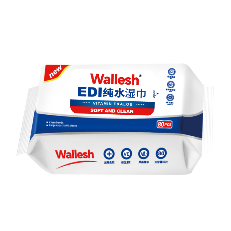 威立世(wallesh) EDI纯水湿巾 80抽