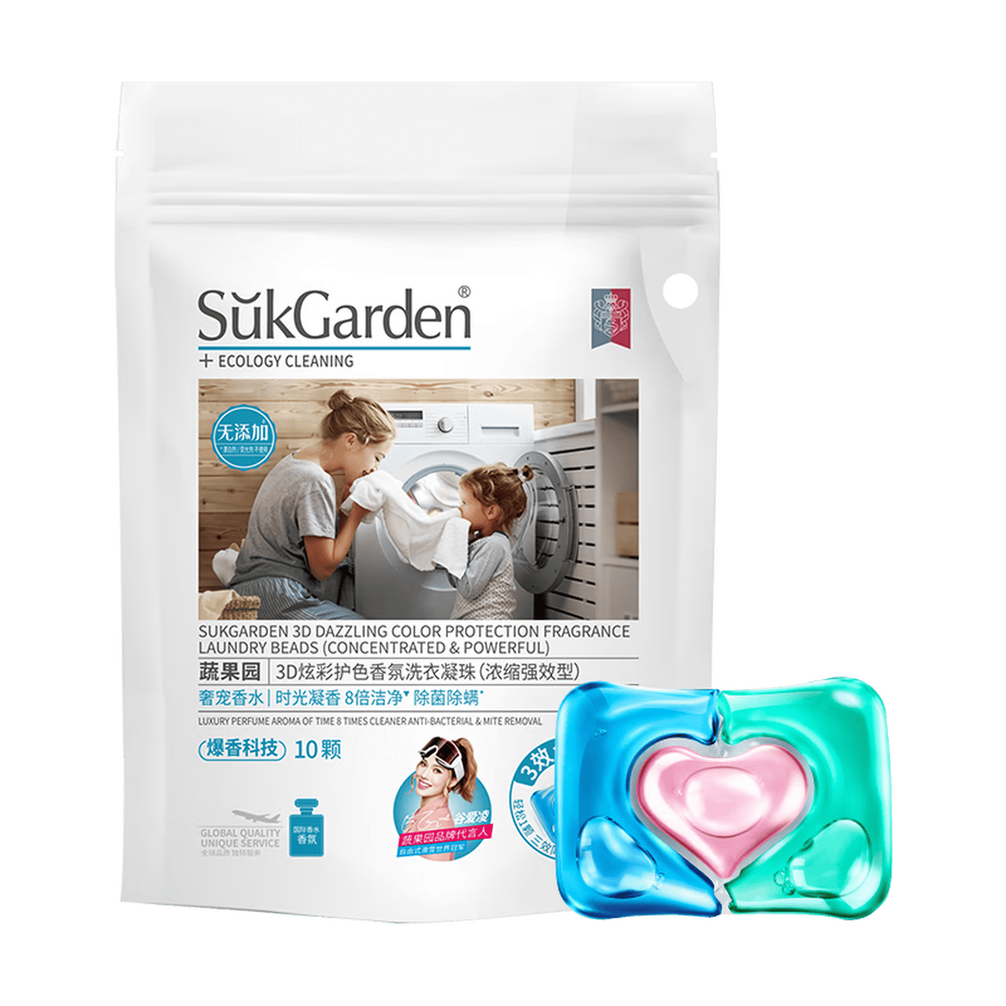 蔬果园3D炫彩香氛洗衣凝珠10g*10颗三腔浓缩洗衣液除菌除螨 护色护衣