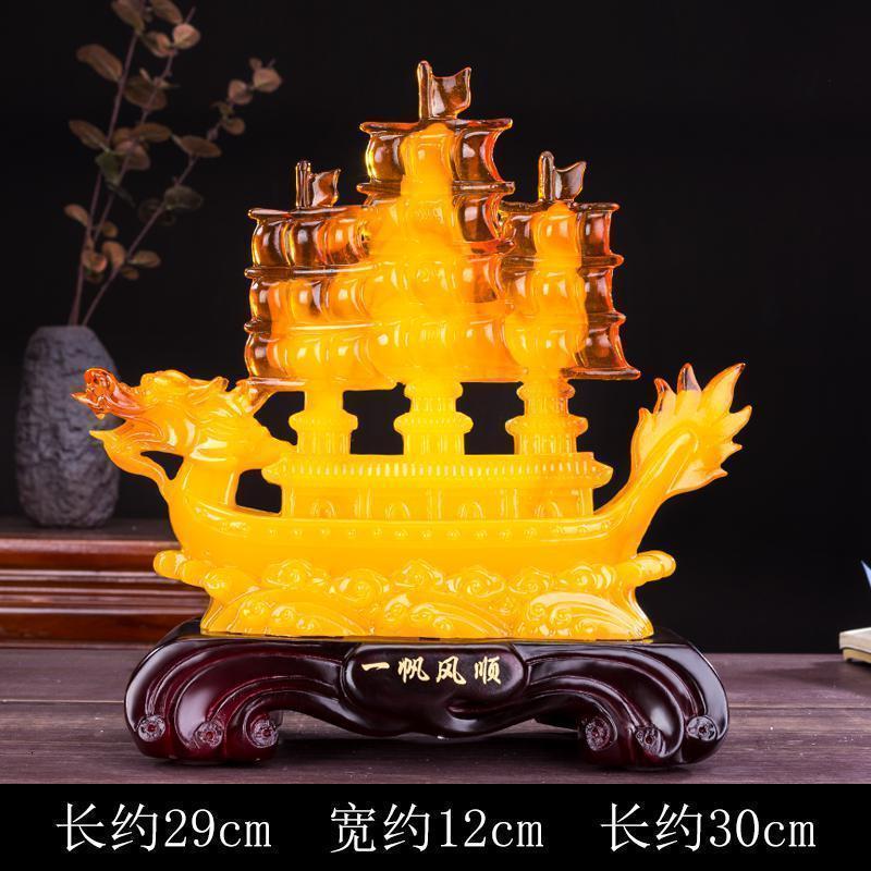 美帮汇一帆风顺摆件龙船 大号开业乔迁礼品办公室桌装饰摆设高清大图