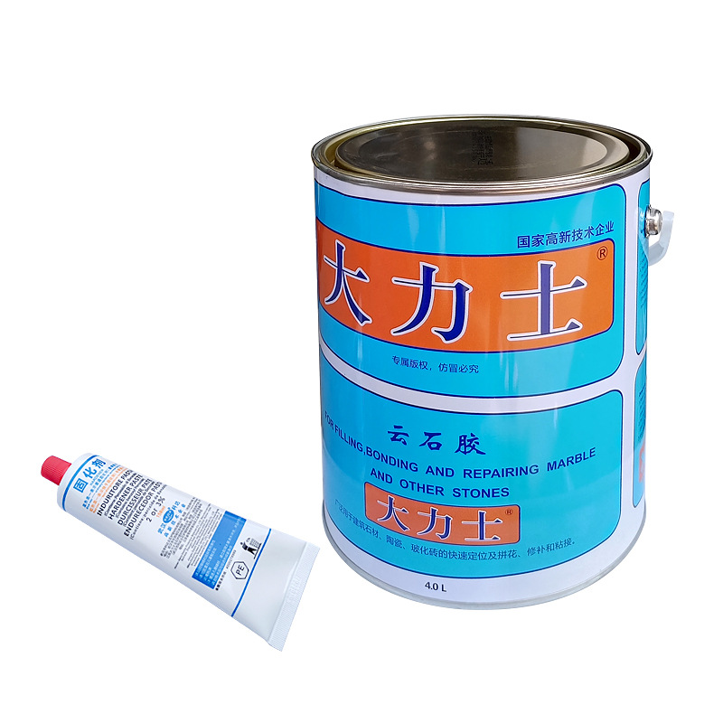 大力士云石胶大理石胶瓷砖胶修补石材速干干挂胶AB胶 4.0L/桶 分白色/米黄/透明(请联系客服)高清大图