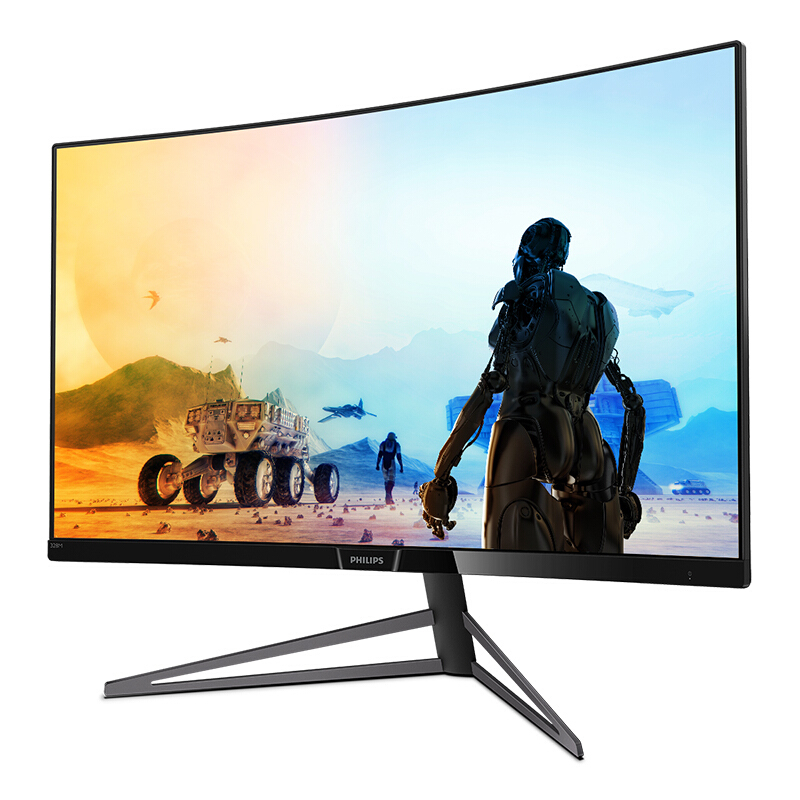 飞利浦(PHILIPS)31.5英寸 1800R曲面 144Hz/FreeSync 游戏电竞吃鸡显示器328M6QJEB 黑色